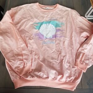 Vintage pink long sleeve San Diego shell sweatshirt made in usa 100% cotton